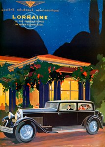 Affiche, Lorraine, Société Générale Aéronautique, 1928
