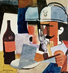 Soldat avec pipe et bouteille