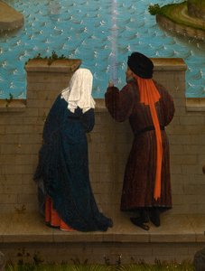 (détail) de Saint Luc dessinant le portrait de la Vierge