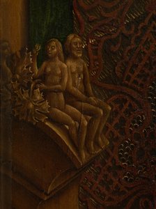 (détail) de Saint Luc dessinant le portrait de la Vierge