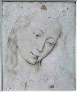Tête de la Vierge Dessin de Rogier Van Der Weyden