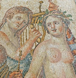 Un centaure charme une Ménade, (détail)