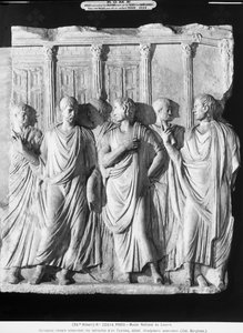 Un groupe de sénateurs devant le Temple de Jupiter - Roman