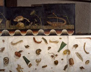 Asarotos (Sol non balayé) Fragments de mosaïque signés par Harakliton de Rome, IIe siècle après J.-C., Rome - Roman