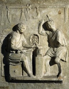 Forgerons, bas-relief, civilisation romaine, 2e siècle