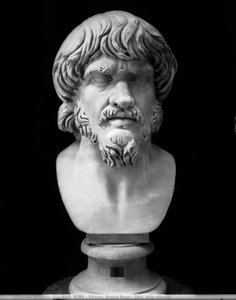 Buste de prisonnier dace (marbre) - Roman