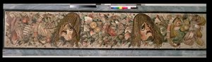 Panneau décoratif représentant des masques théâtraux, de la Maison du Faune, Pompéi (mosaïque) - Roman