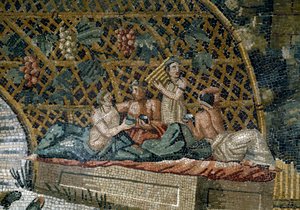 Détail de la mosaïque nilotique de Preneste (Palestrina) du sanctuaire de la déesse Fortune Primigenia, 80 av. J.-C.
