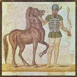 Cavalier en couleurs de course - Roman