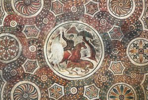 Mosaïque avec scène de chasse, IVe siècle après J.-C.
