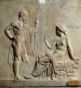 Art néo-attique : relief représentant le mythe de Téléphe Ier siècle av. J.-C. D
