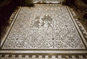 Mosaïque de pavement de la maison de Dionysos et Ariane, 2e siècle - Roman