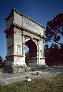 Art romain : Arc de Titus érigé en 81 ap. J.-C. Rome, Italie