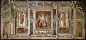 Art romain : groupe dionysiaque. 1er siècle. De Pompéi. Naples, Museo Archeologico Nazionale