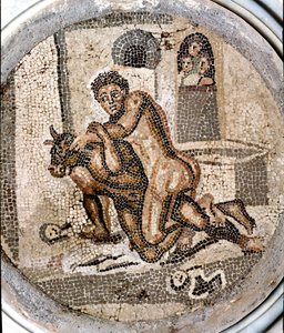 Art romain : Thésée combattant le Minotaure