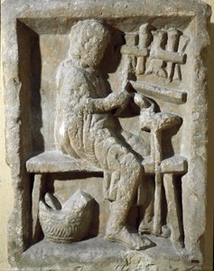 Art romain : « forgeron au travail » 1er siècle après J.-C. Rome, Museo della Civilta Romana - Roman