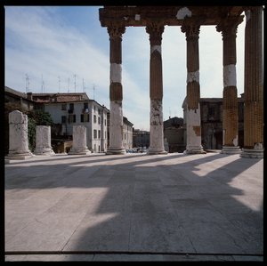 Art romain : vue du Capitole (capitolium), 73 après J.-C., Brescia, Italie