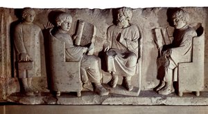 Civilisation romaine. Relief représentant une scène d