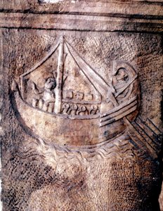Navire de transport romain. Bas-relief du IIe siècle après JC Musée national romain