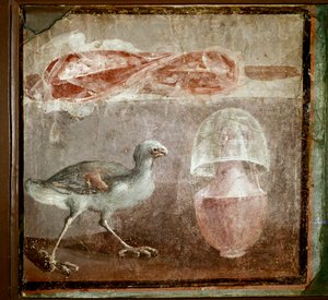 Nature morte avec oiseau (fresque) - Roman