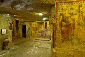 Vue des catacombes de Sainte Agathe à Rabat, Malte - Roman