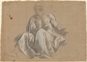 Un vieil homme en draperie classique