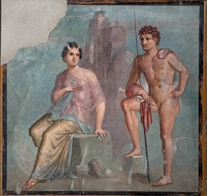 Io et Argus - Roman Pompeian wall painting.