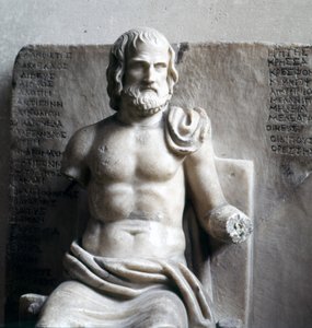 Euripide, poète tragique grec. (Marbre impérial romain) Musée du Louvre, Paris.