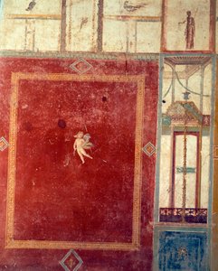 Fresque en quatrième style pompéien, Maison de Pinario Ceriale, Pompéi, Campanie, Civilisation romaine