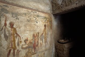 Fresque représentant un Lararium près de l