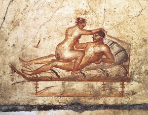 Fresque érotique, Maison des Vettii, Pompéi, Campanie, Italie - Roman Roman