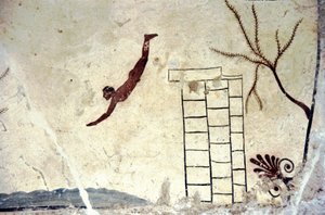 Peinture murale romaine de la tombe dite du plongeur - Roman Roman
