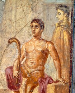 Séléné et Endymion, fresque de la Maison du Centenaire, Pompéi, Campanie, Civilisation Romaine