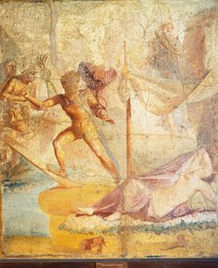 Thésée quittant Ariane, fresque de Pompéi