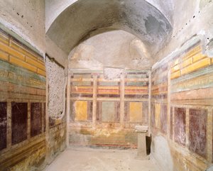 Voûte décorée de fresques en style pompéien, Maison des Noces d