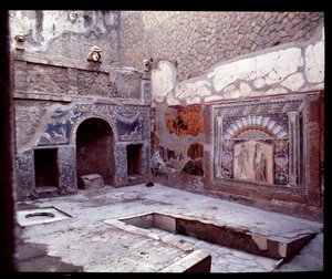 Vue du triclinium de la casa di Nettuno e Anfitrite, 5e siècle av. J.-C.-1er siècle apr. J.-C. - Roman Roman