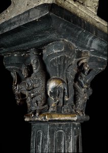Art roman : chapiteau du XIIe siècle