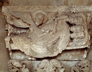 Les Mages endormis avec un ange les réveillant et pointant vers l