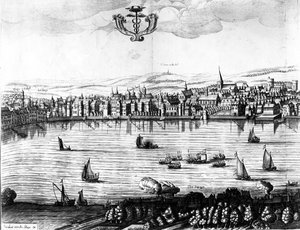 Vue de la Rivière Thames depuis Southwark, 1650