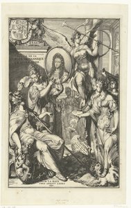 Frontispice allégorique avec portrait de Guillaume III - Romeyn de Hooghe