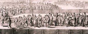 Funérailles de la reine Marie II, abbaye de Westminster, Londres, 1695 - Romeyn de Hooghe