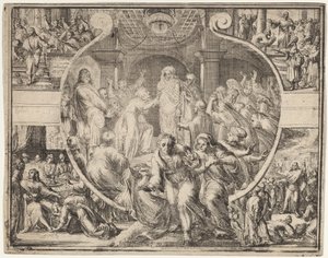 Résurrection de Lazare avec des scènes de la vie du Christ