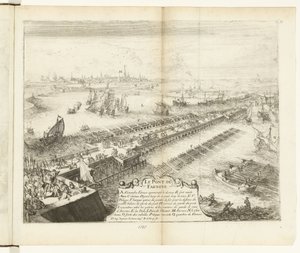 Pont de bateaux de Parme sur l