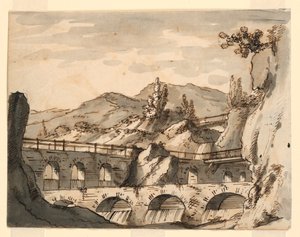 Décor de scène, Aqueduc - Romolo Achille Liverani