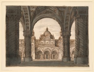 Décor de scène, façade d