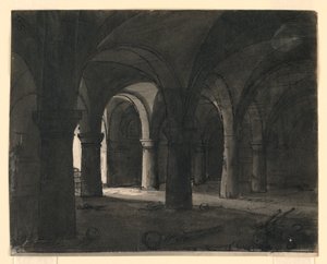 Décor de scène, crypte