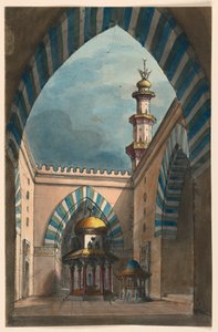 Décor de scène, cour orientale