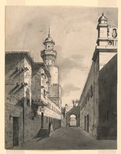 Décor de scène, rue orientale
