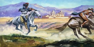 Amérindiens (gouache sur papier) - Ron Embleton