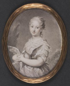 Chasteté. Une jeune fille avec une colombe